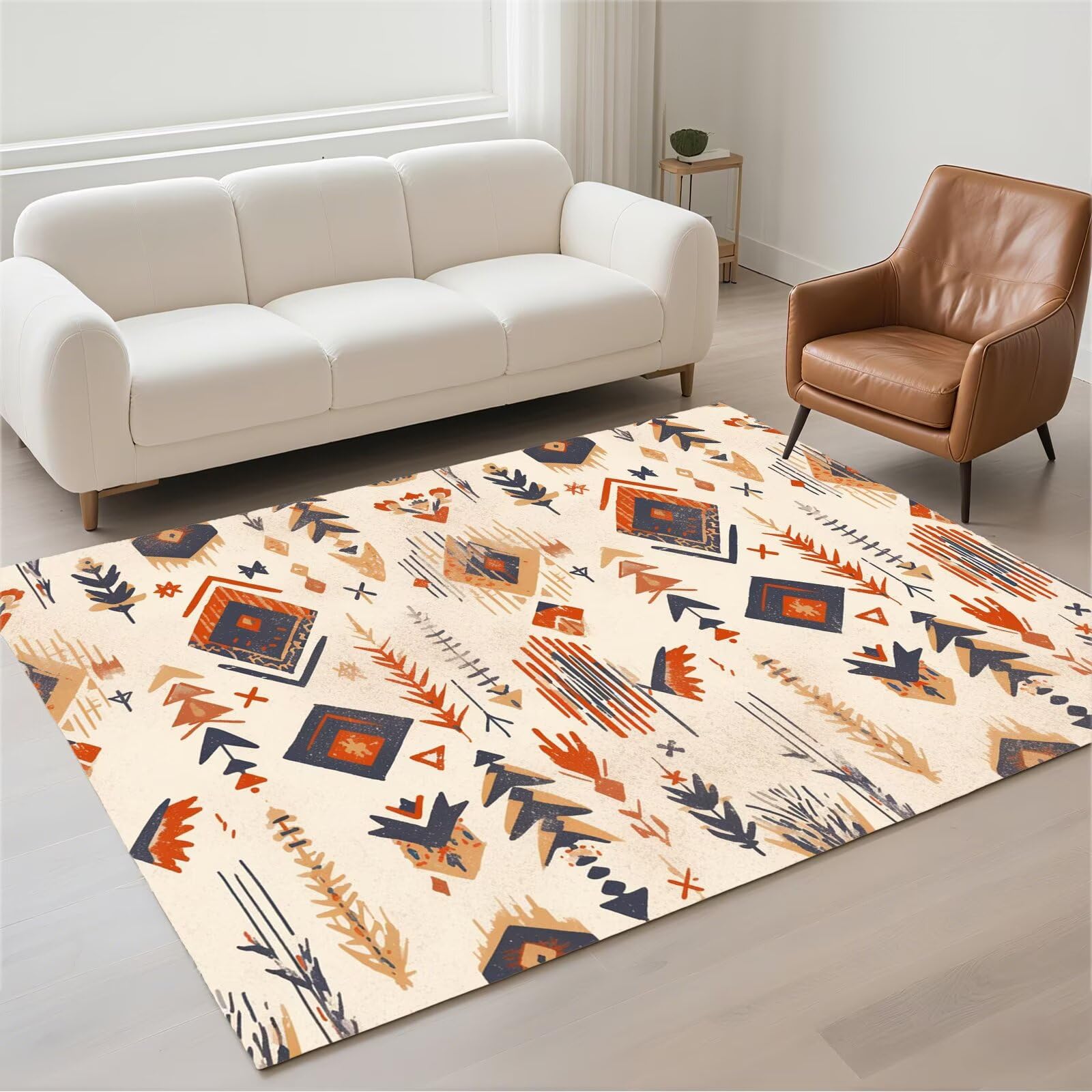 Tapis anti-glisse et anti-tache 80x150cm résistant pour couloir et salon