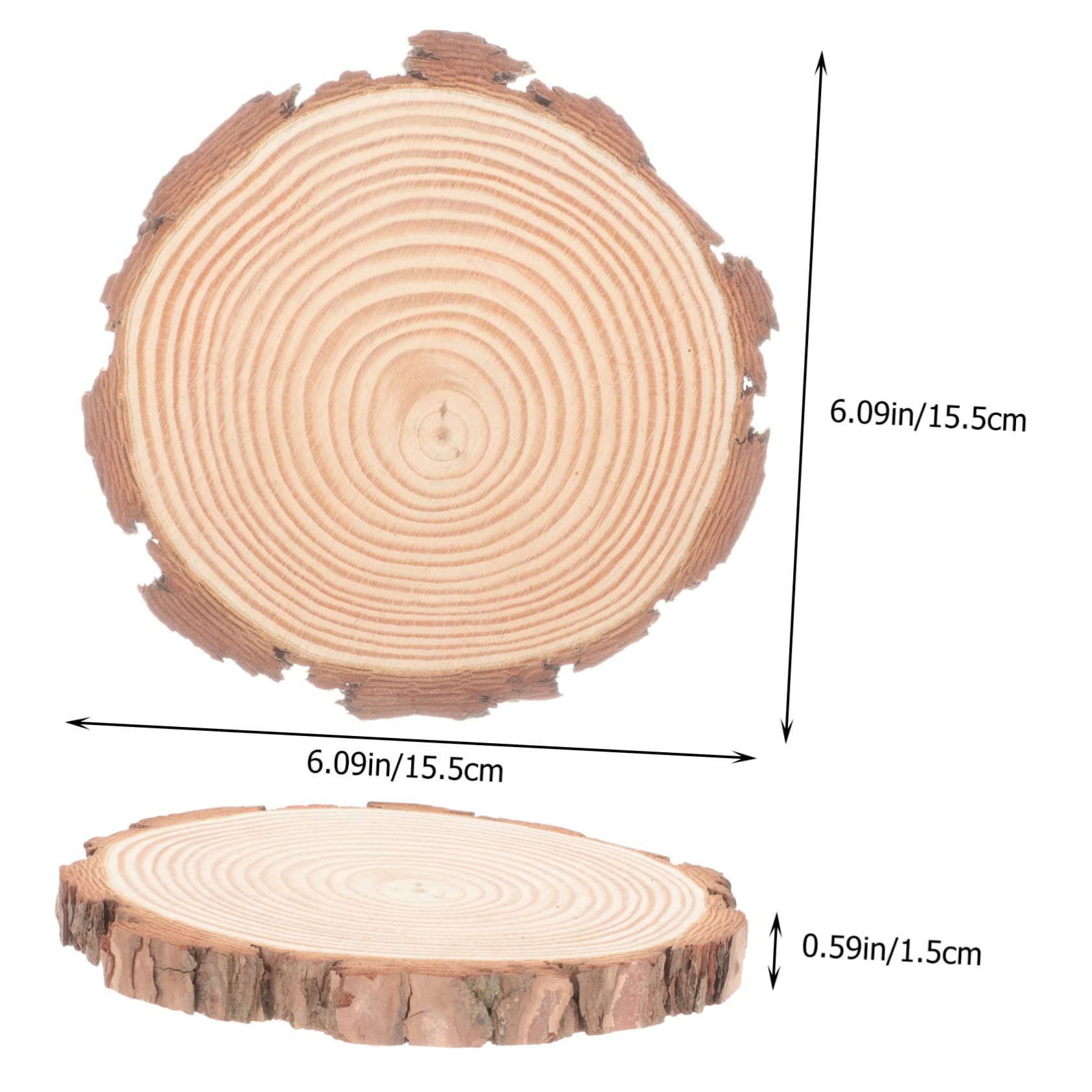 Uonlytech 5 Series Rodajas De Madera Natural Sin Acabado Para Manualidades Discos De Madera Redondos De Creatividad Decoración Y Proyectos De Bricolaje 6 Piezas X 5