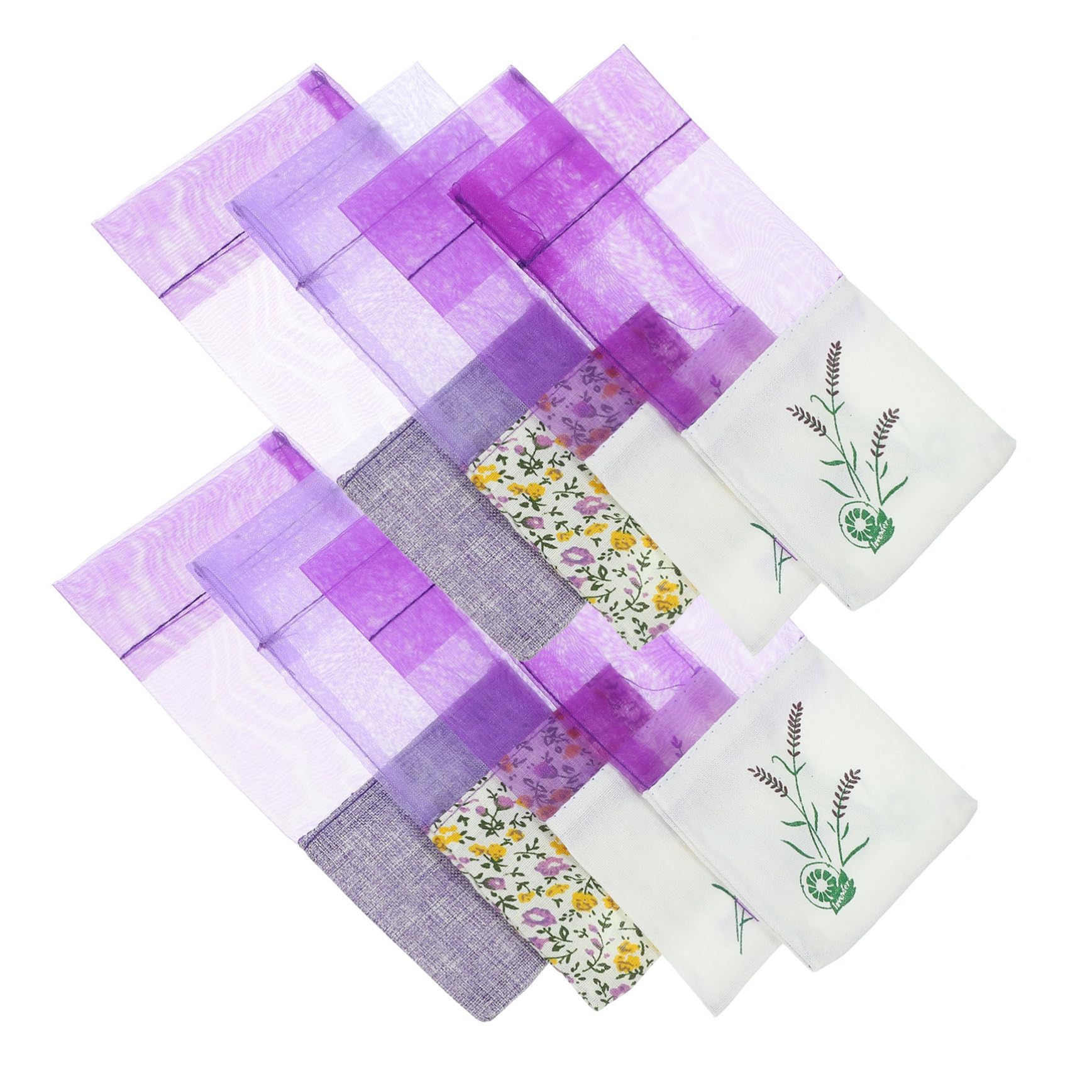 TOPBATHY 72pezzi Sacchetti Profumati Per Lavanda Di Borse Organza Stampa Floreale Per Armadi Bomboniere e Decorazioni Per Eventi Colori Variati Di Ciascuno