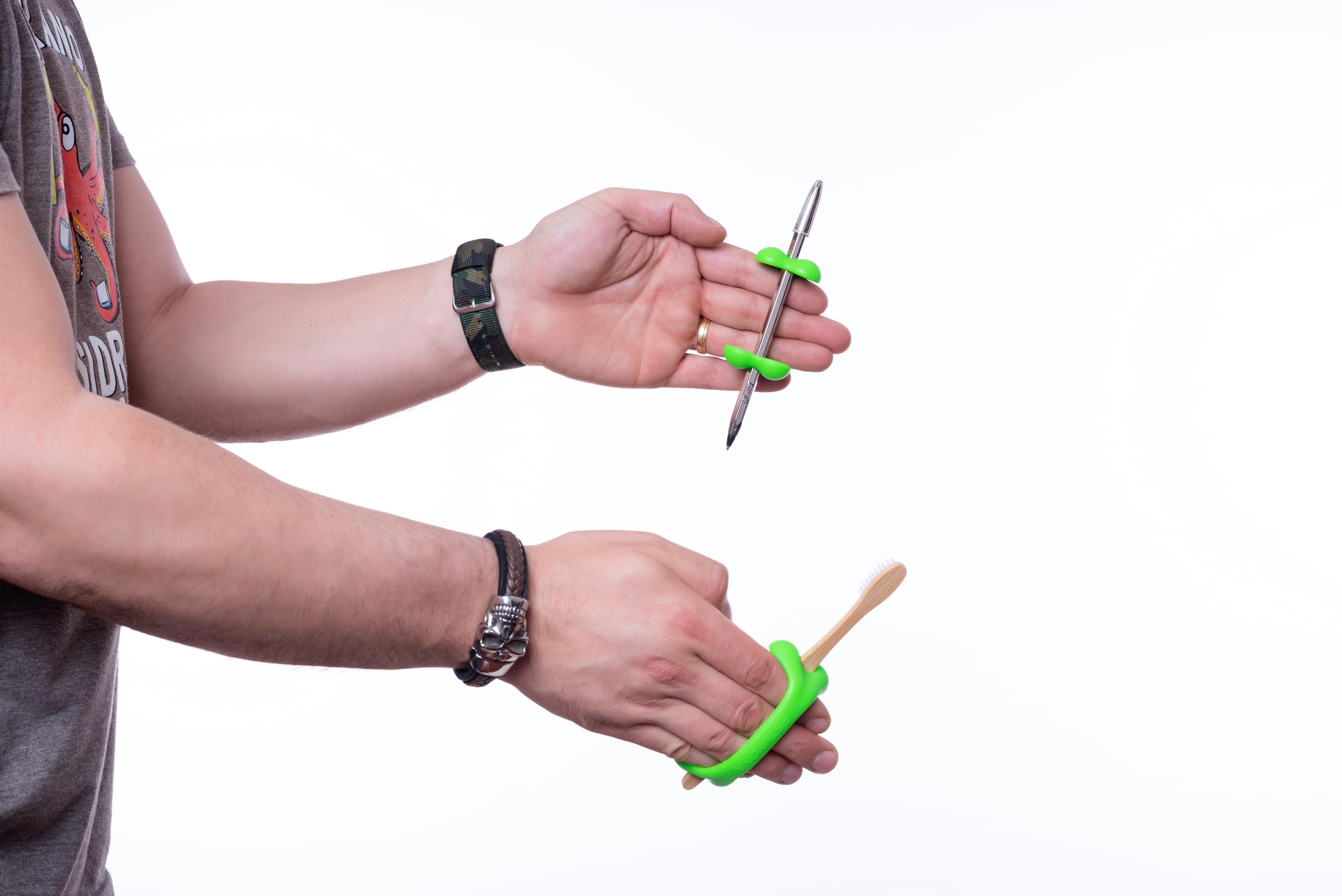 Support Universel (Pack de 5) Adulte – Aide à la Préhension pour Couverts, Stylos & Hygiène – Poignée Adaptative pour Seniors, Arthrose, Parkinson & Rééducation | Support ergonomique pour couverts et préhension en cas de manque de force Parkinson ou arthr