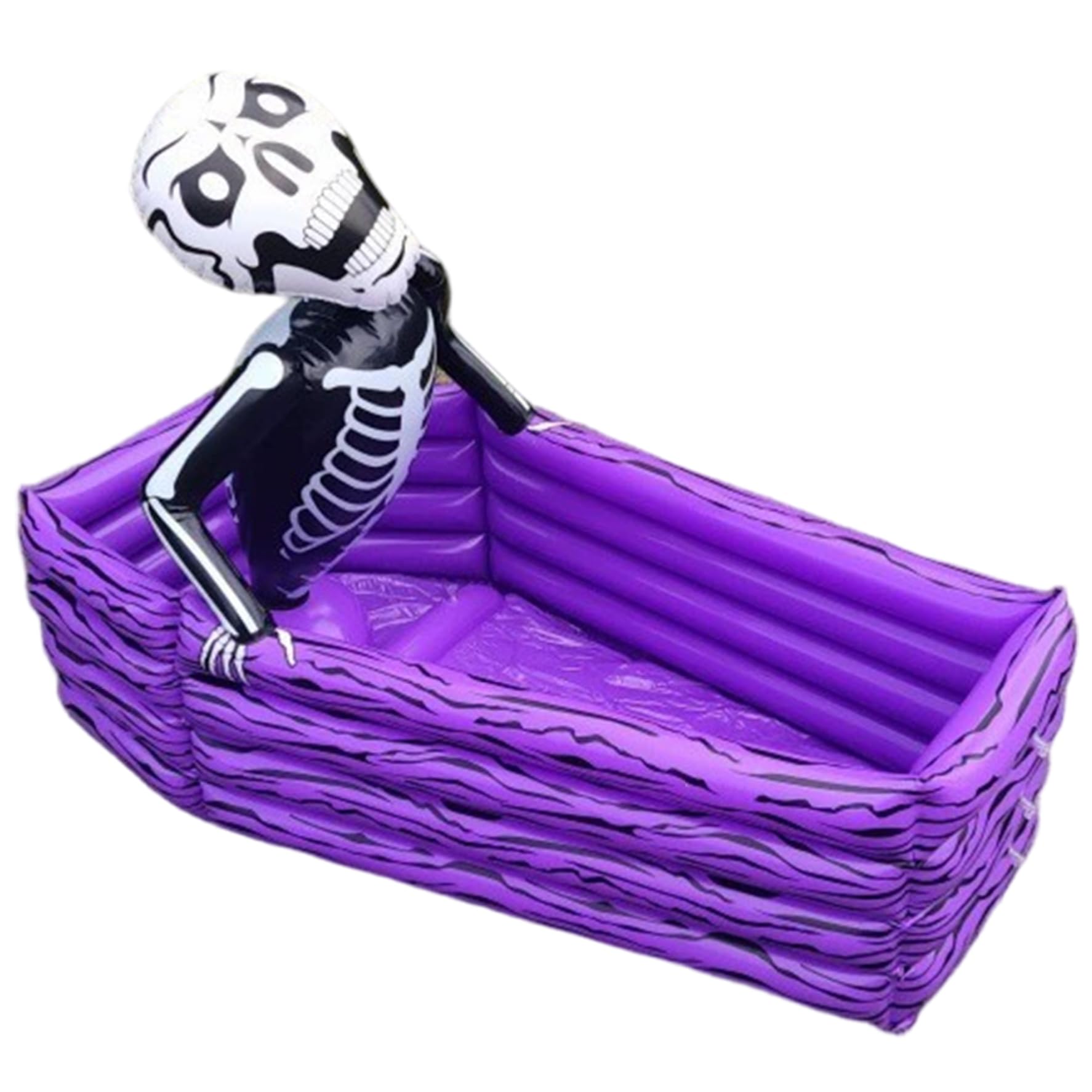 NASSMOSSE Coffin Cooler, 43x23x11 Inflatable Coffin Pool Float, Skeleton Halloween Party Supplies For Picnic Barbecue Party Halloween