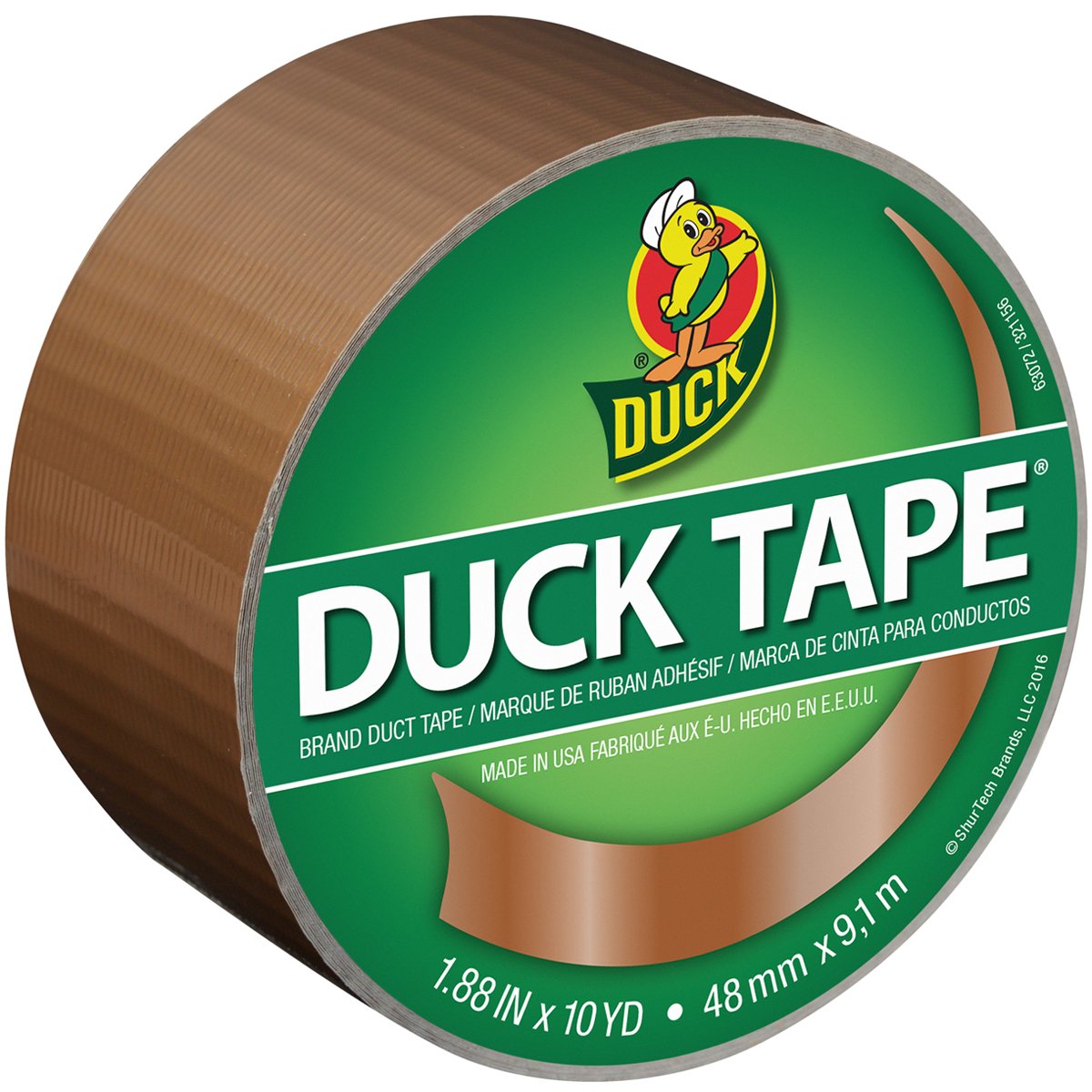 Duck Brand 284571 Color Duct Tape, Bronze, 1.88 Inches x 10 Yards, Single Roll
