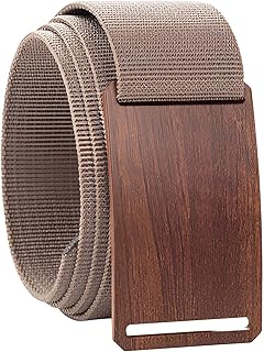 GRIP6 Walnut Belt: Durable Belts for Men & Women, Versatile Nylon Tactical Belt for Work, Golf, Casual & Outdoor Use