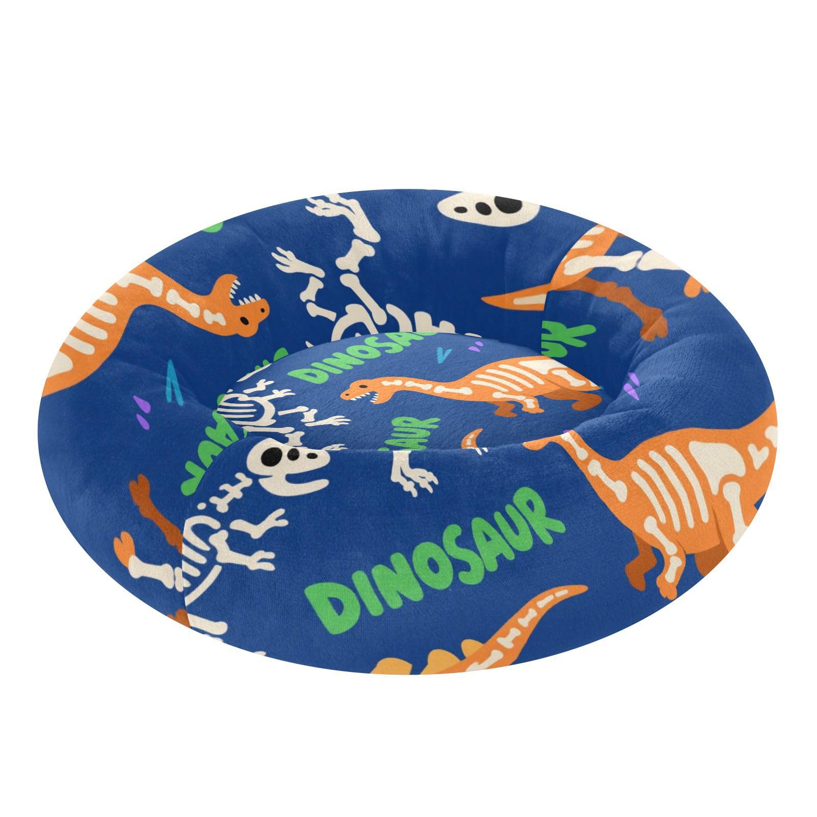 Lit pour chat T-rex bleu et orange : le cocon d'amour pour votre compagnon