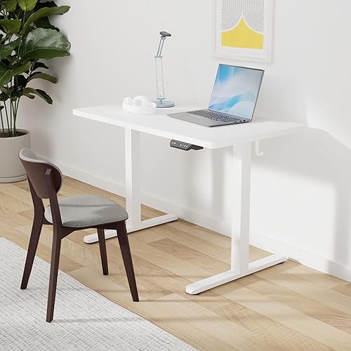 Miniatura 2 de BANTI Escritorio de pie eléctrico de altura ajustable de 48 pulgadas, escritorio ergonómico para oficina en casa, parte superior blanca