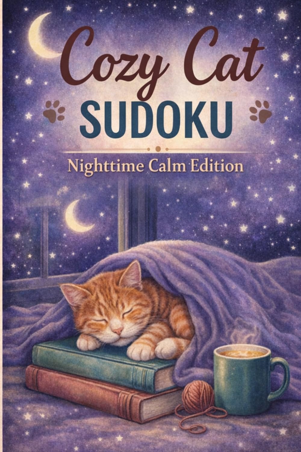 Cozy Cat Sudoku: Nighttime Calm Edition 150 Relaxing Puzzles for Cat Lovers (Easy, Medium, Hard): A Peaceful Sudoku Puzzle Book with Calming Nighttime Moments for Stress Relief