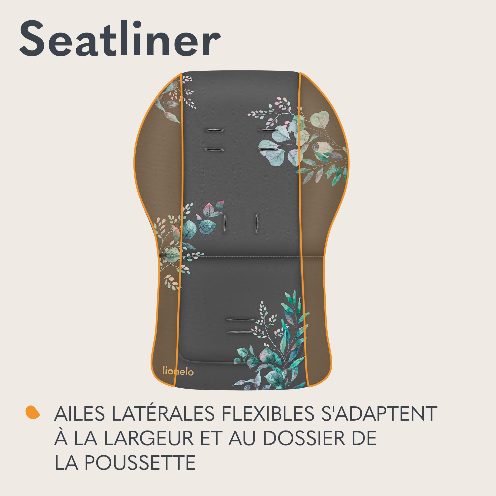 LIONELO Seatliner Matelas Universel Poussette - Tissu Imperméable Réversible 48x72cm