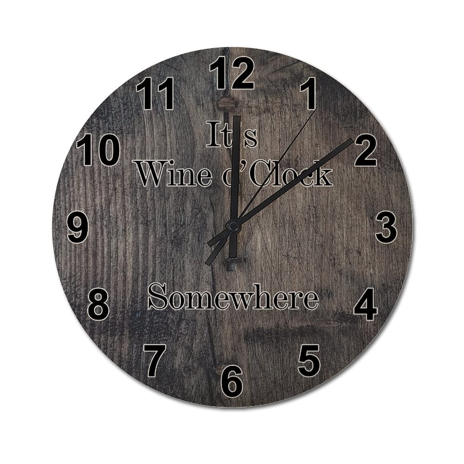 Horloge murale rustique en bois 38 cm pour habiller un mur vide avec charme