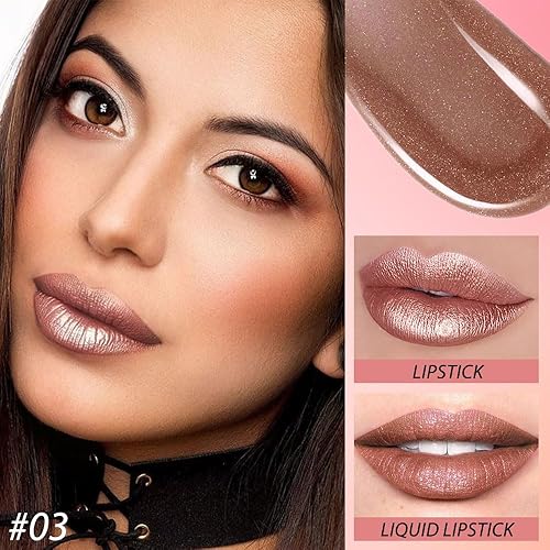 Vista 65 de evpct Juego de 6 esmaltes de labios tintados con cambio de color transparente que cambia de color para mujeres, paquete de esmalte hidratante 1