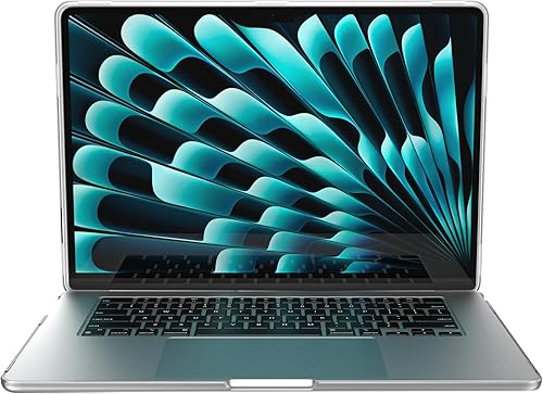Miniatura 5 de Speck SmartShell - Funda rígida para MacBook Air de 15 pulgadas (2023), ultrafina, resistente a los arañazos, transparentegris suéter