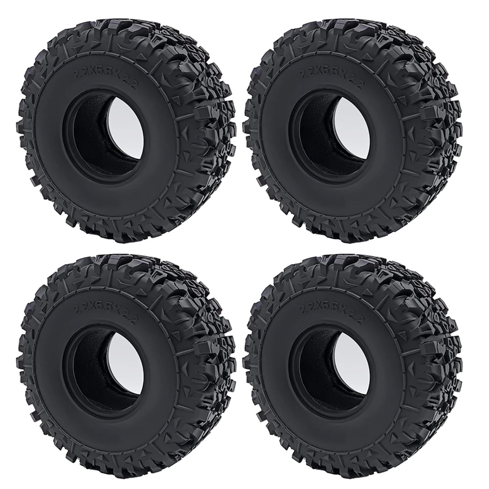 Neumáticos RC para Axial para SCX10 90046 AXI03007 TRX4 TRX6 D90 para Wraith 1/10 Piezas De Coche Trepador Control Remoto 4 Uds Neumáticos Goma 2, Pulgadas Y 140mm