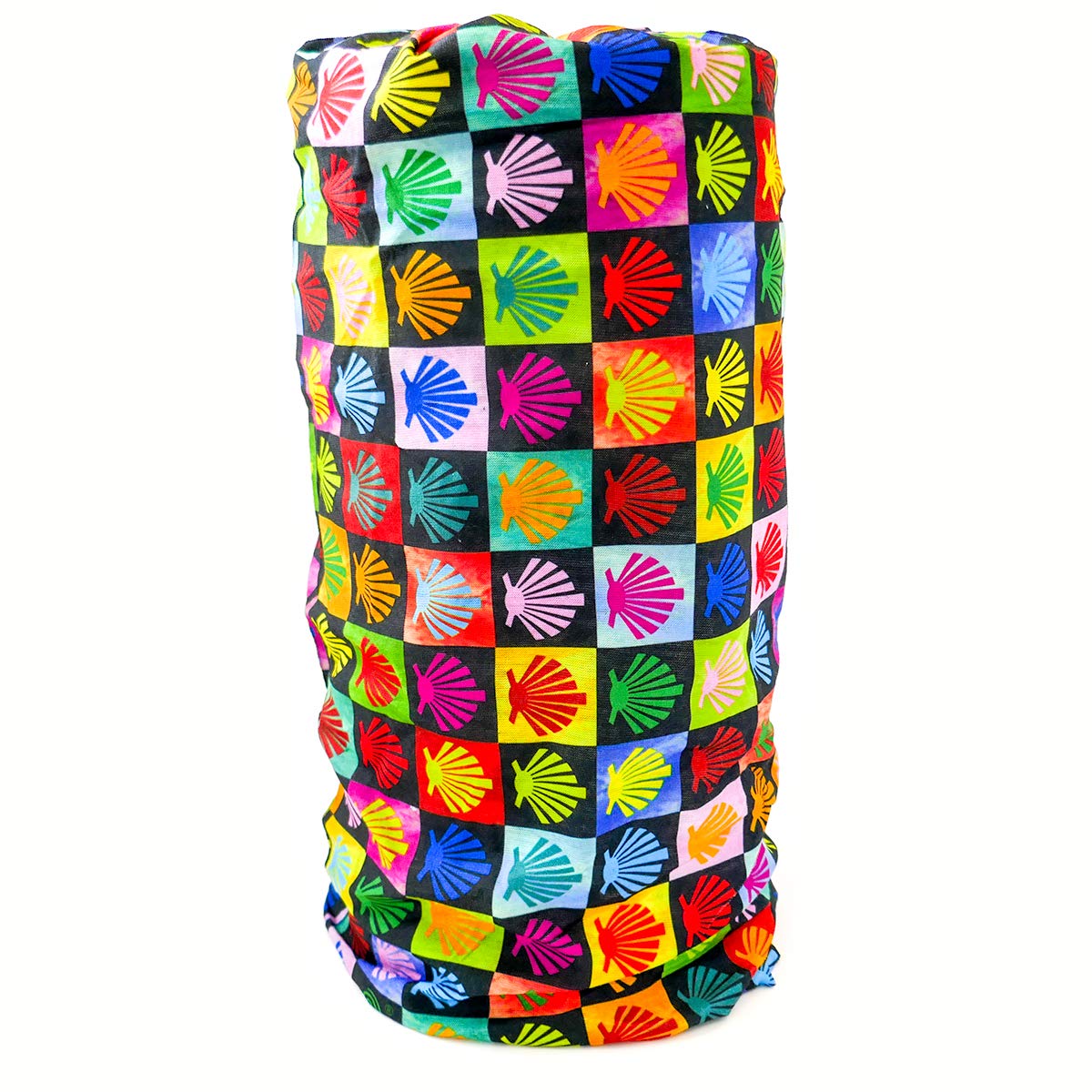Camino Cats Way of St. James Multifunctional Headwear Scarf with Scallop Shells