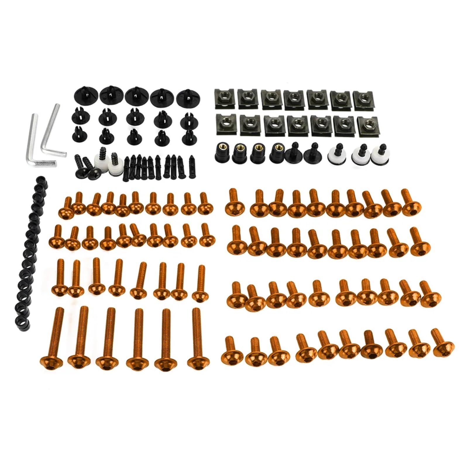 Motorrad Schrauben Kompatibel Mit Suzuki Für Hayabusa Für GSX1300R 2005–2016. Motorradverkleidung, Karosserieschrauben, Muttern, Schnellverschlussklammern, Schrauben, Motorradschrauben(Orange)