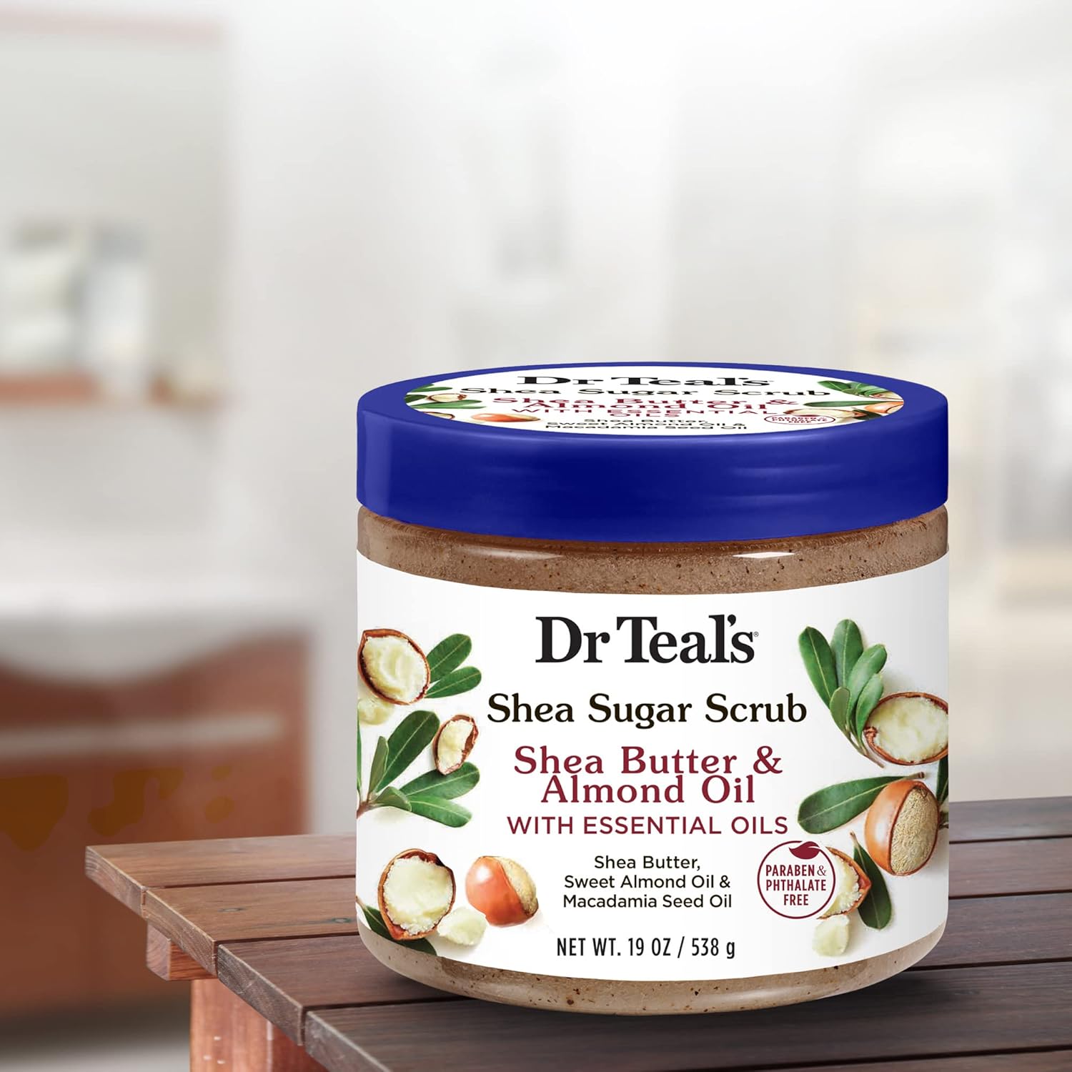 Dr Teal's Shea Sugar Body Scrub, Shea Butter with Almond Oil & Essential Oils, 19 oz (Pack of 3) : Beauty & Personal Care