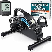 Vive Under Desk Exercise Bike - Stationary Magnetic Pedal Exerciser - Seated Elliptical Leg Exerciser for Home & Office Workout - Foot Desk Stepper While Sitting - Indoor Fitness Machine