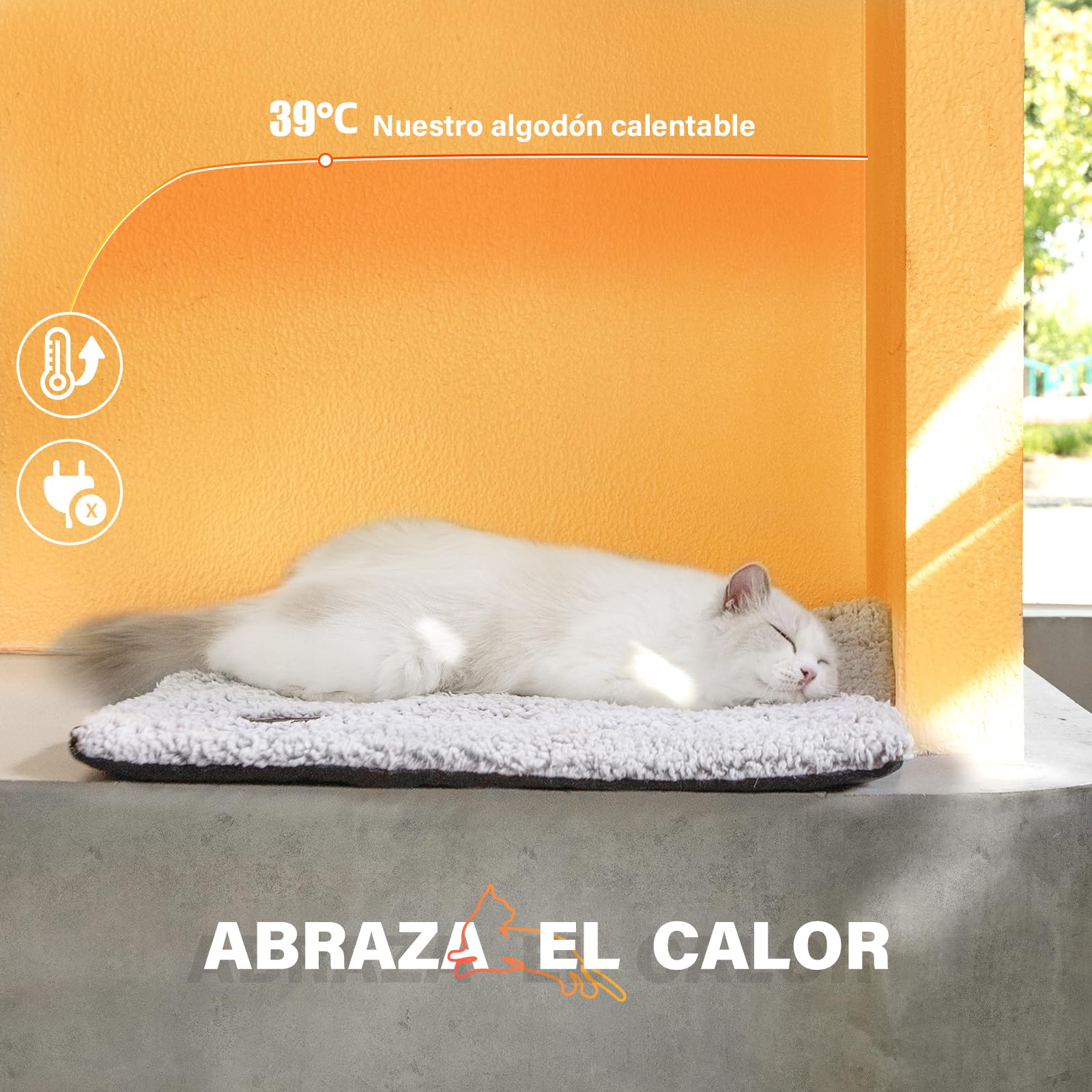 Mora Pets Manta térmica para Gatos Manta autocalentable para Gatos y Perros Cama termica Alfombra calefactora sin Electricidad y baterías 61 x 46 cm