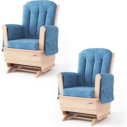 Foundations SafeRocker - Cojín de microfibra azul, paquete de 2