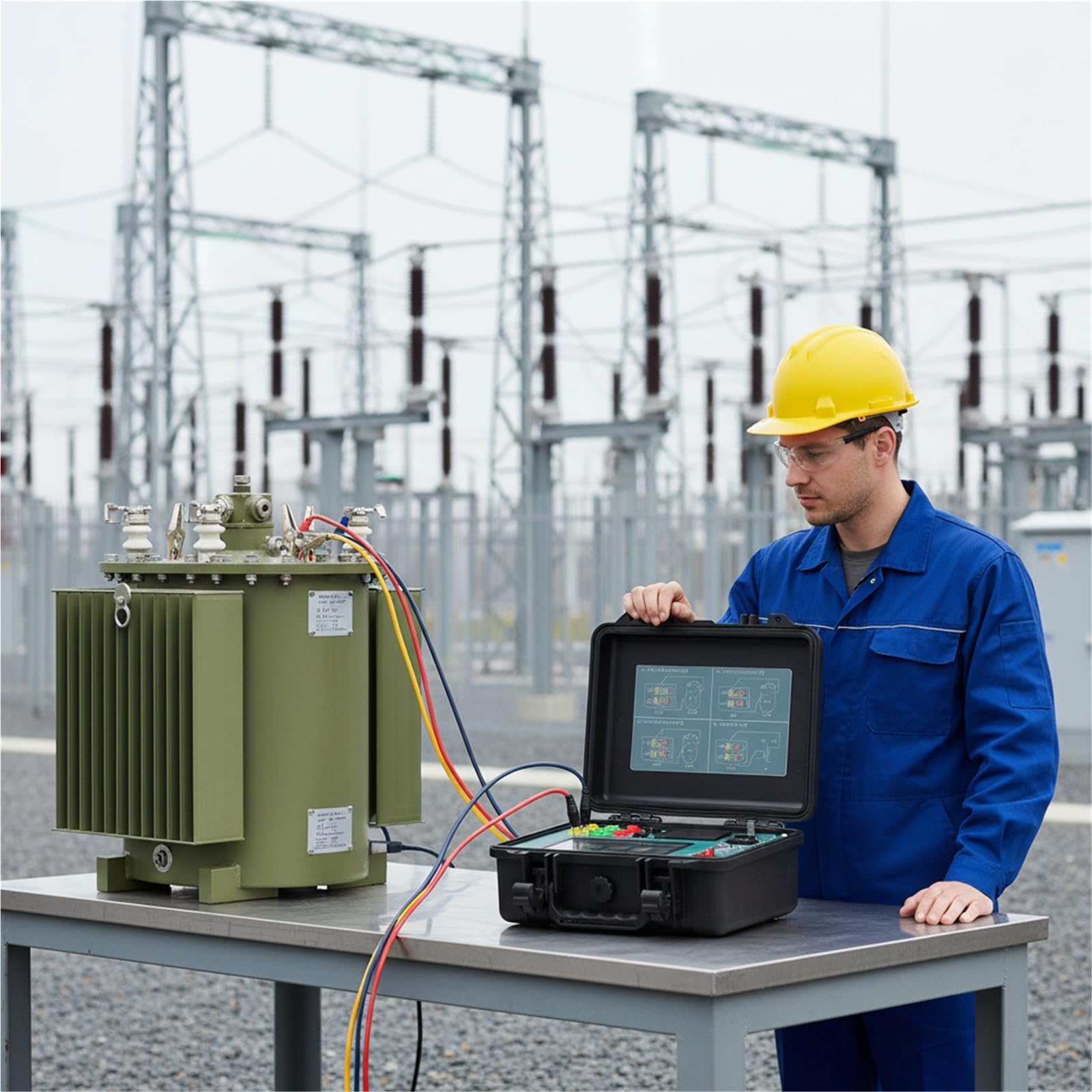 Tester di carico elettronico, WBC10 TTR Equipo De Prueba Trasformatore ad alta precisione trasforma il tester del rapporto Tester automatico del trasformatore TTR