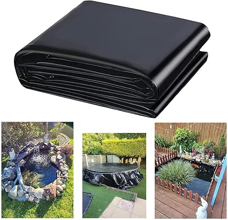 Image MMCUBE Pond Liners Garden Pool Membrane for Koi or Fish, Duck and Waterscape, Reinforced Landscaping (Color : 0.3MM Thick, Size : 8x10m/26x33ft)