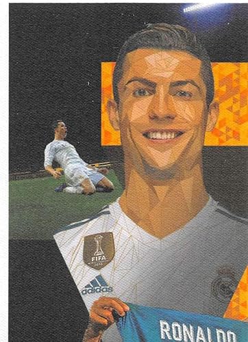 2017-18 Panini FIFA 365 Stickers Soccer #8 Ronaldo/part 1 Official Smaller Than Trading Card Sized Album Sticker in Raw (NM or Better) Condition