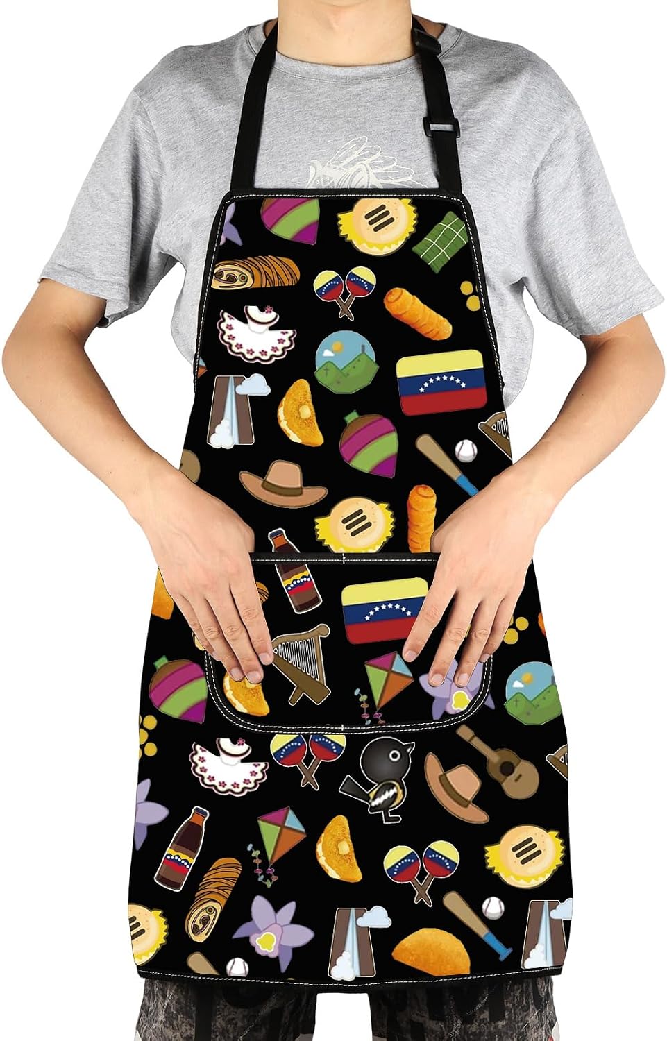 G2TUP Venezuela Kitchen Apron Venezuelan Cooking Apron Venezolano Food Gifts Venezuelan Chef Apron Venezuelan Souvenirs Gifts