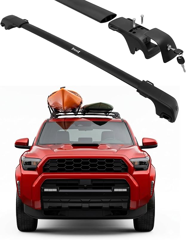 Roof Rack Cross Bars for 2010-2026 Toyota 4Runner SR5 TRD Limited Platinum | 330LBS Lockable Heavy Duty Cargo Bars, Aluminum Rooftop Carrier Crossbars with Tie-Down Rings for Kayak Bike Snowboard