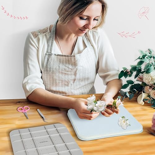 Miniatura 9 de Suziko Prensa de flores actualizada de 9 pulgadas (9.1 in) prensa de flores para microondas grande con marco de fotos para prensar rápidamente,