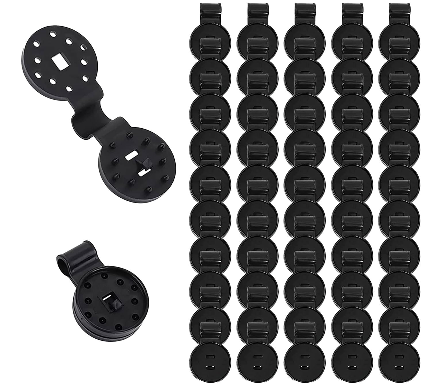 50 Pack Shade Cloth Heavy Duty Lock Grip, 2023 New Shade Cloth Fix Plastic Clamp, Premium Tarp Clips Fence Fabric Clips for Greenhouse Outdoor Garden Netting, Sun Shade Net (50)