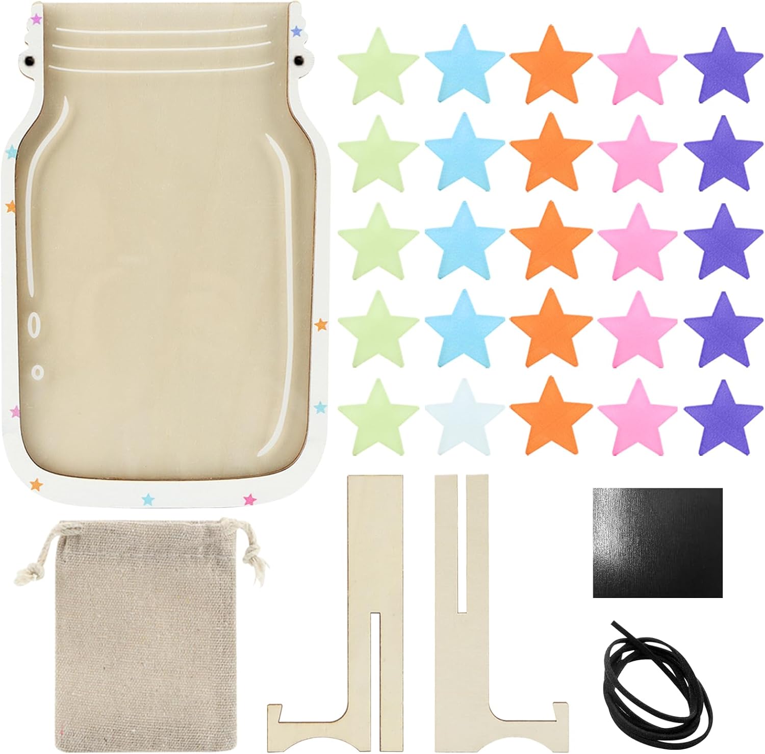 QOTSTEOS Magnetic Reward Jar, Classroom Reward Jar Magnetic Dinosaur Reward Jars Star Jar Reward System for Classroom Board Suitable Student School Behavior Management Classroom Tools