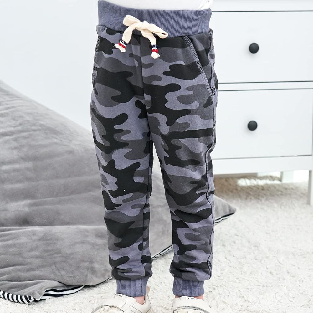 Amazon.com: KISBINI Boy's Cotton Camouflage Sweatpants Sports