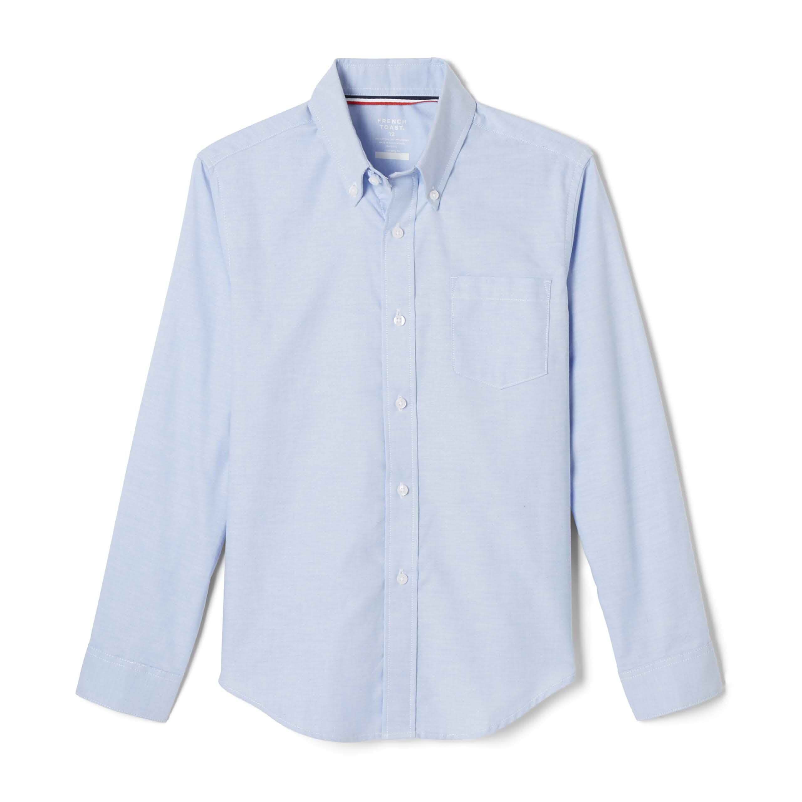 French Toast Boys Long Sleeve Oxford Shirt (Standard & Husky) Button Down Shirt