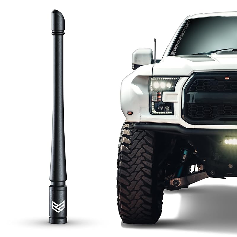 Antena automotiva curta e flexível Ronin Factory para Ford F150, F250, F350, Bronco, Raptor e Dodge RAM, 20,3 cm
