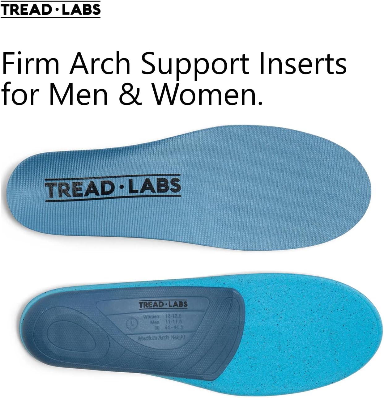 Tread Labs Pace Insoles for Plantar Fasciitis Relief & Flat Feet – Firm Arch Support Inserts for Men & Women – Replaceable Top Covers, Million-Mile Guarantee - Image 4