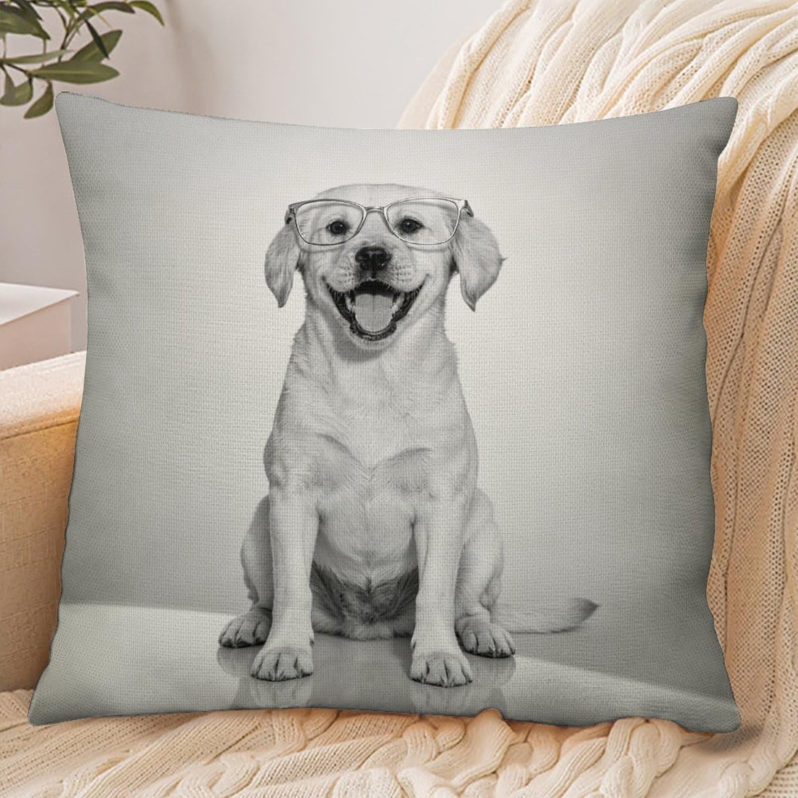 FekiLoot White Labrador Pillowcase Pillow Sham Pillow Case