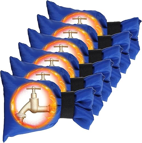 UKICRA Paquete de 6 fundas de grifo para exteriores para invierno, 6.3 pulgadas de ancho x 8.6 pulgadas de alto, protección contra congelación,