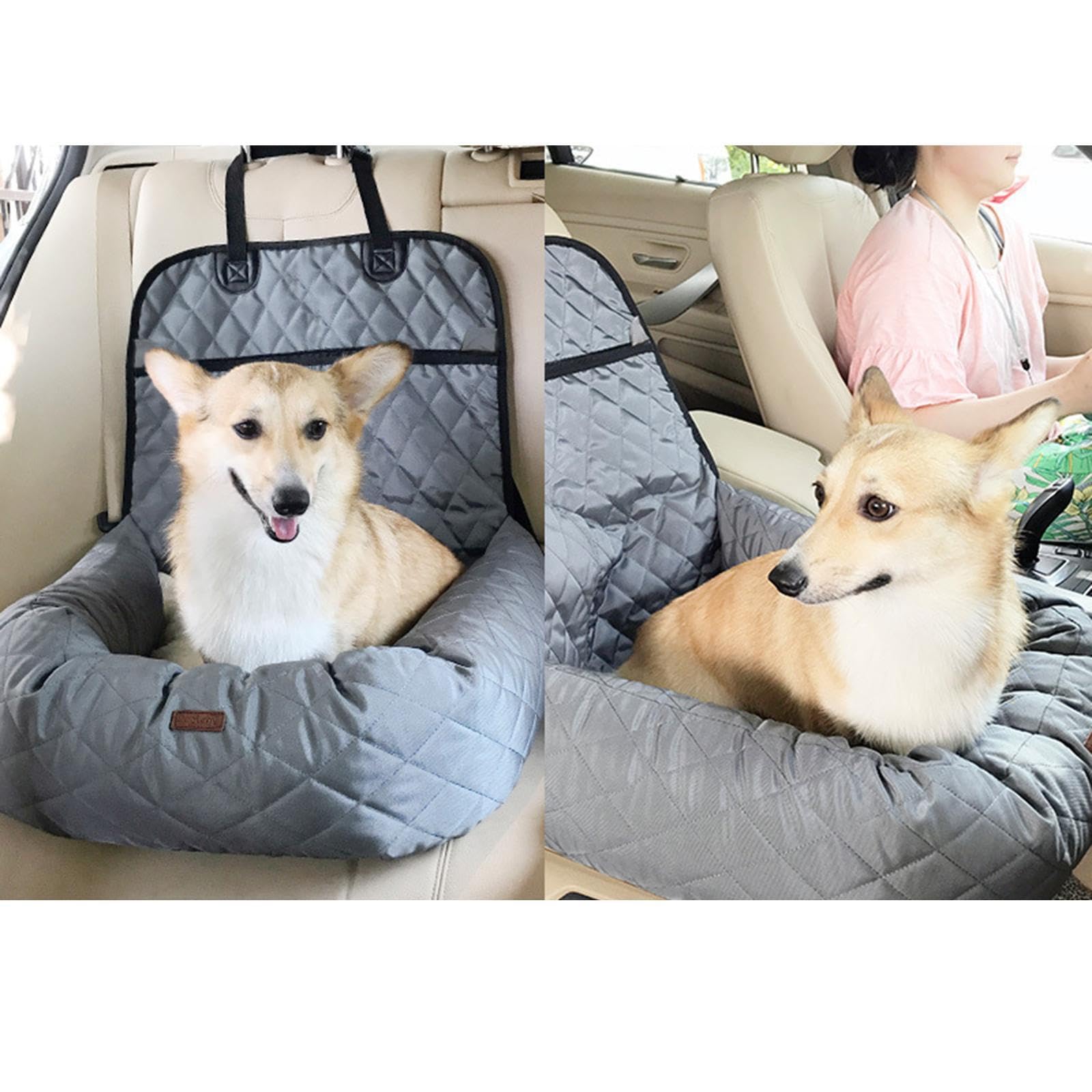 Hundesitzerhöhung, wasserdicht, komfortabel und sicher, Autositz für kleine Hunde, vorne im Auto mit Gurt, Reisesitz für Hunde, Hundezubehör, Welpenbedarf