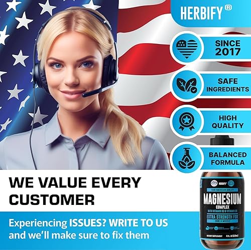 Miniatura 6 de Gotas de complejo de magnesio Citrato líquido de glicinato de magnesio L-treonato complejo con vitamina D Vitamina B6 Vitamina C Suplemento de