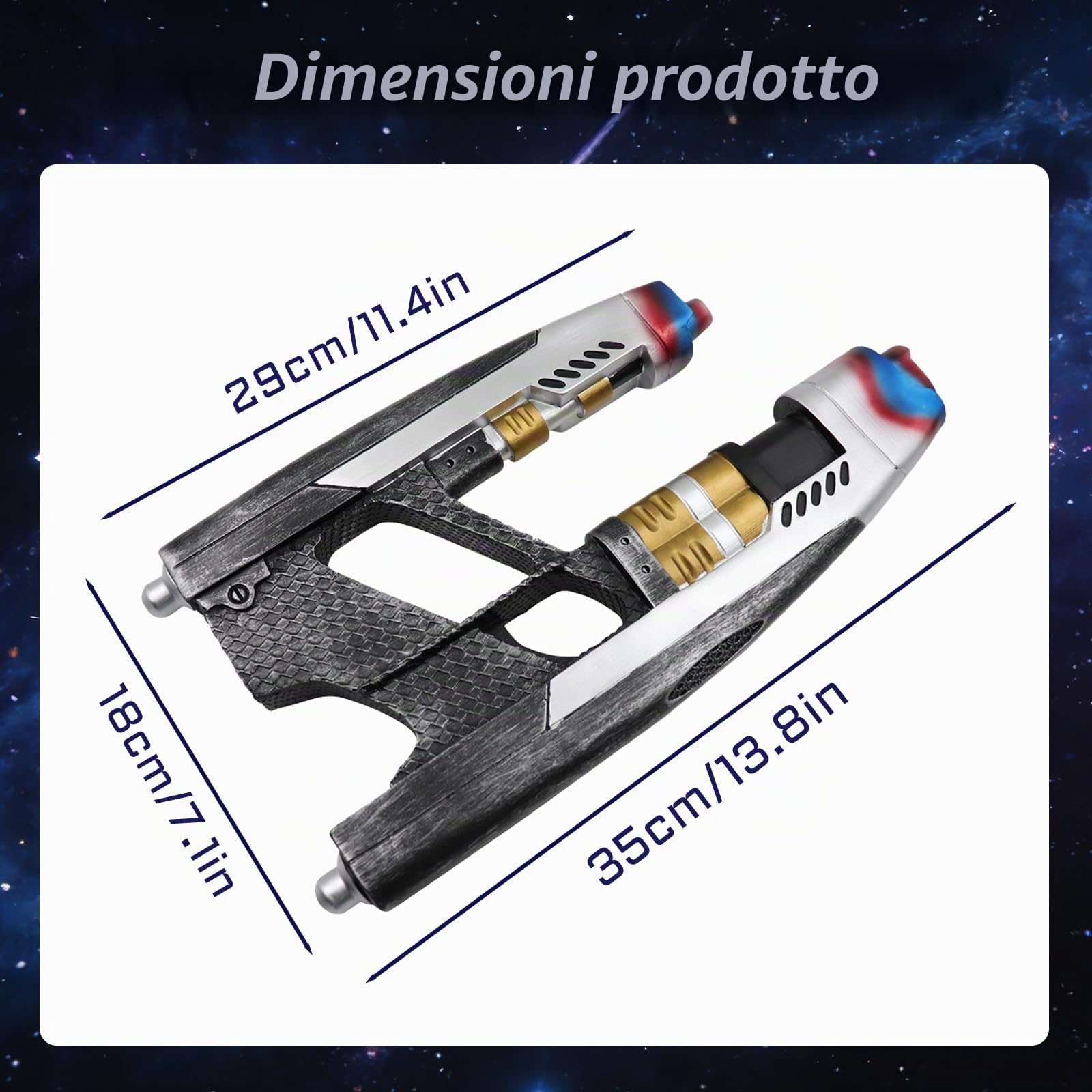 SINSEN Star Lord Blaster Prop 1:1 Replica Pistola Cosplay Infinity War Arma Festa Halloween Modello Pistola Collezione Resina