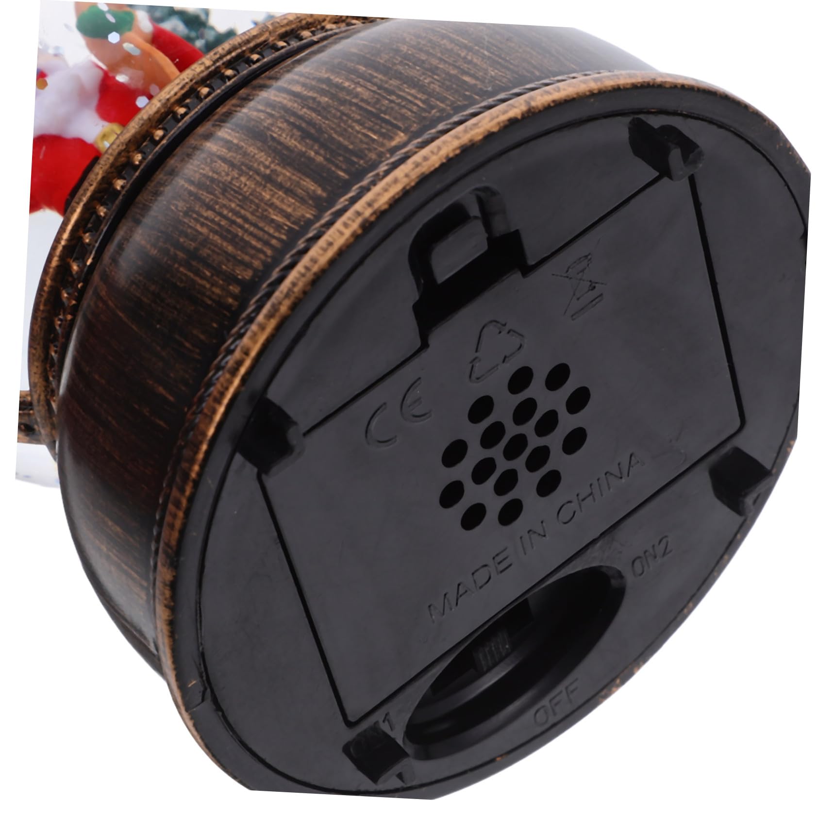 Alipis Globo di Neve Carillon Natalizio Lanterna Decorativa Illuminata Forma di Neve Ornamento Musicale per Feste Cavo USB senza Batterie