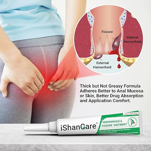 Miniatura 6 de Crema para hemorroides, ungüento para tratamiento de hemorroides y fisuras extra fuerte, alivio del dolor anal, picazón, sangrado, hinchazón,