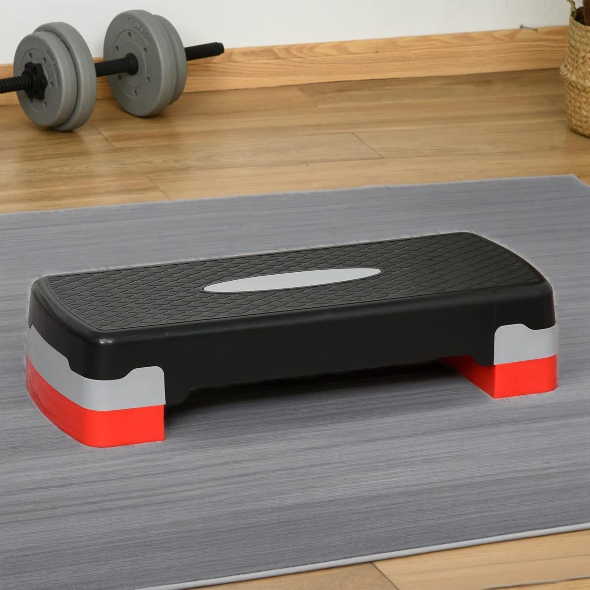 Steppbrett Fitness Aerobic Stepper Höhenverstellbar Step Bench Mit Stufen. Rutschfestes Trainingsgerät Für Büro Und Zuhause. Trainingsgeräte Für Zuhause