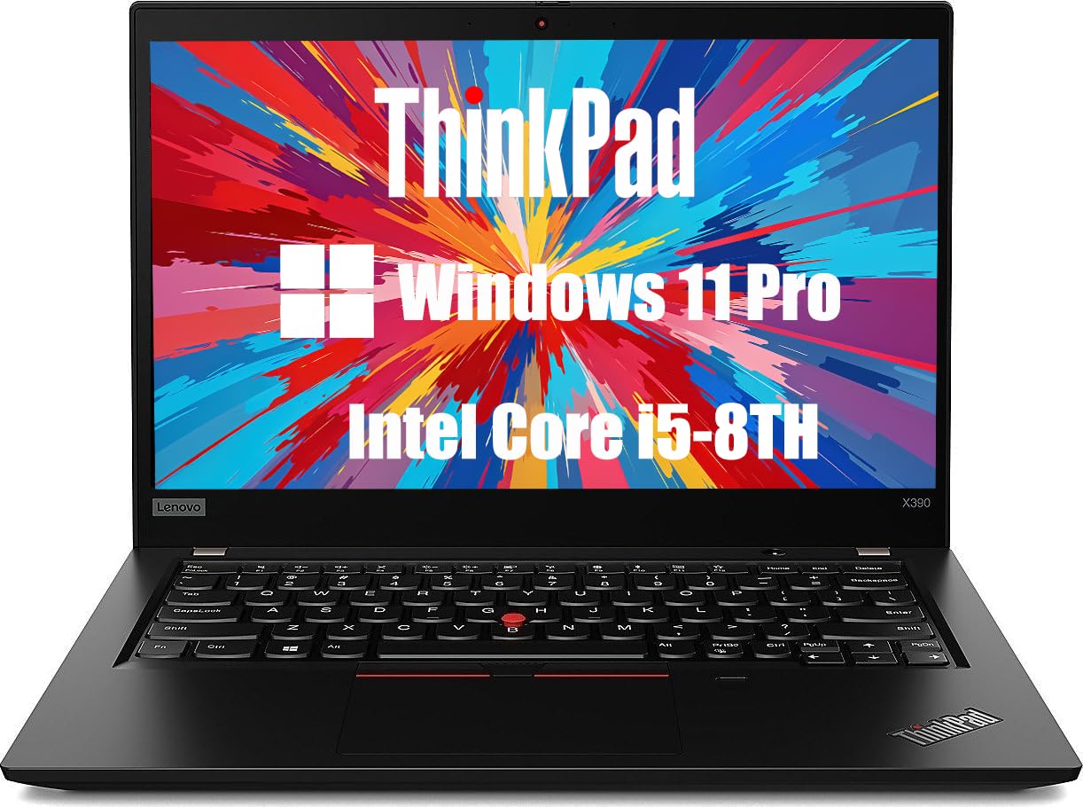 Lenovo Thinkpad X390 Business Laptop, 13,3 pollici FHD (1920 x 1080), Intel Core i5-8265U, RAM DDR4 da 8 GB, SSD da 256 GB, tastiera QWERTY giapponese, Windows 11 Pro (ricondizionato)