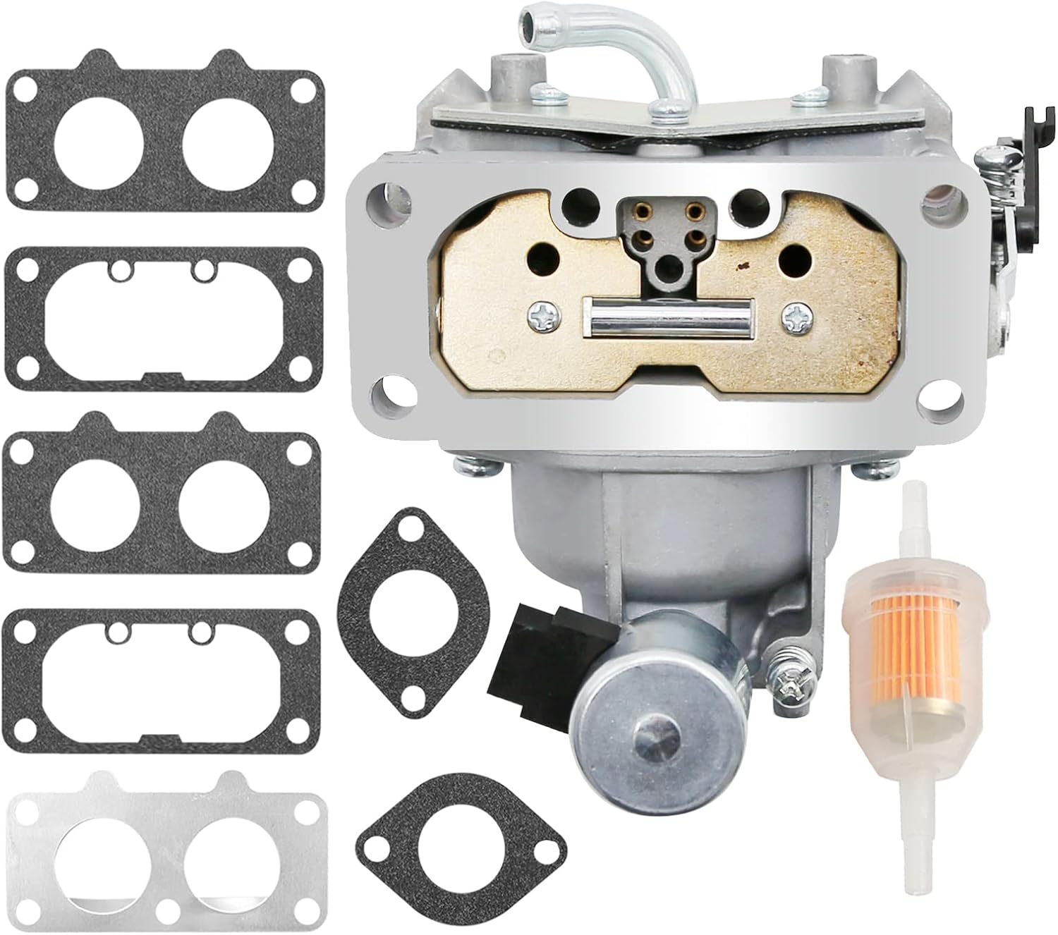 Carburetor with Gaskets Replacement for Kawasaki FH721V Lawn Mower Engines, Replaces 15004-1010 15004-7024 15004-0757 15004-1005