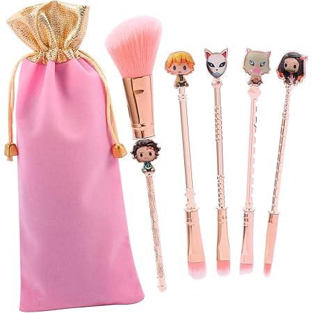Amazon Com Demon Slayer Makeup Brush Set 5pcs Anime Peripheral Kimetsu No Yaiba Makeup Brushes Anime Weapon Series Metal Handle Makeup Tools Gift For Fans Demon Slayer Beauty Personal Care