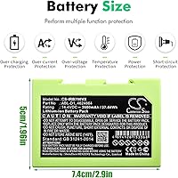 Vista 2 de Roomba i7 - Batería de repuesto para robot al vacío, 14,4 V, 2600 mAh, iones de litio para Roomba i7, i7+, e e5 e6 e5150 e5152 e6198 e i i3 3150 i3+