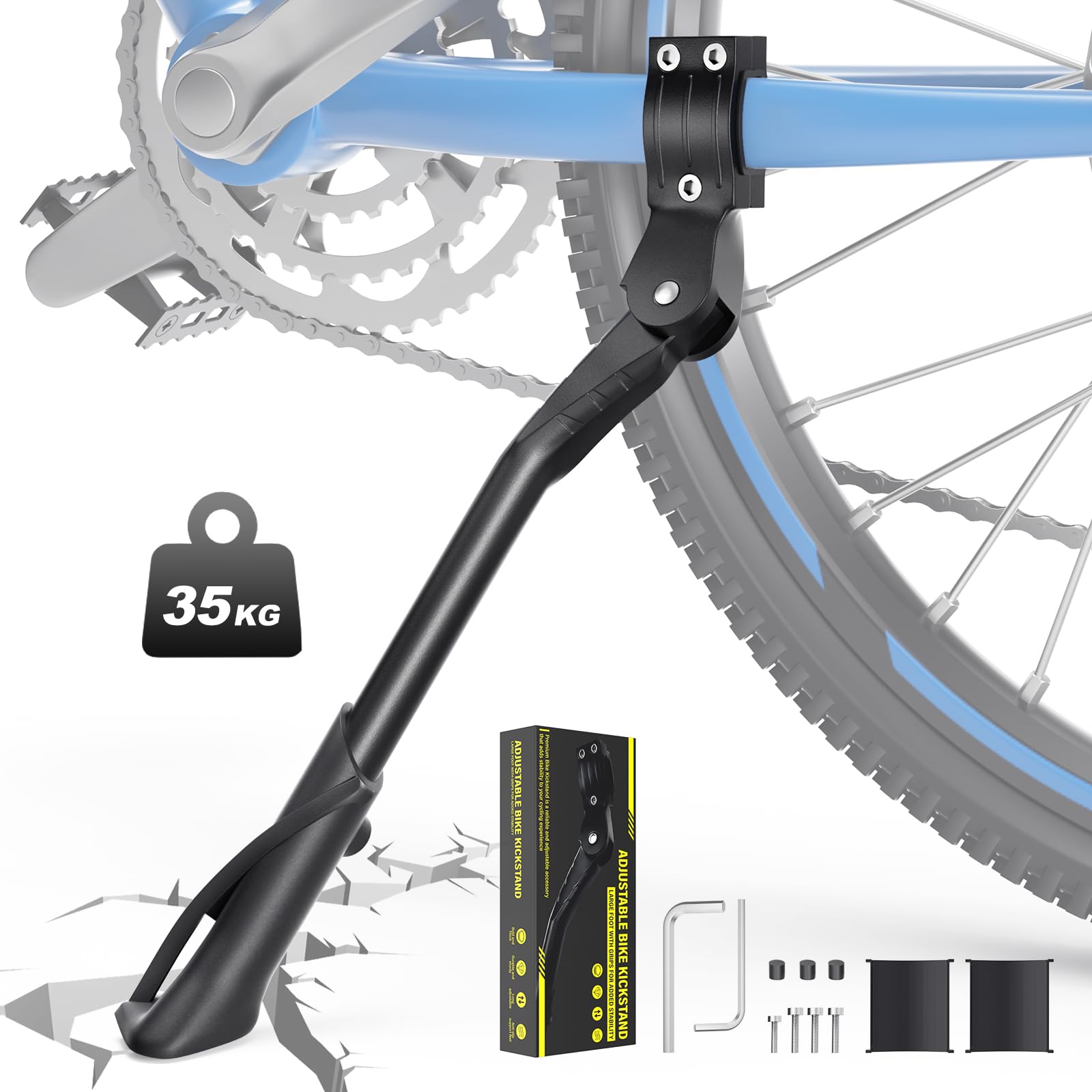 Supporto Bici Da Strada Supporto Per Bicicletta A Due Gambe - Robusto, In Lega Di Alluminio, Per Mountain Bike E Bici Da Strada Da 26 In Su Cavalletto Bici A Due Gambe