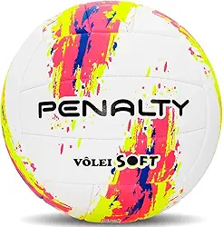 Bola de Vôlei, Soft XXIII, Branca, Rosa e Amarela, Penalty