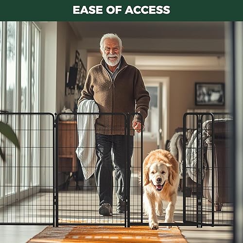 Miniatura 62 de FXW Puerta para perros extra ancha diseñada para uso en interiores, ancho ajustable de hasta 165 pulgadas de ancho (40 pulgadas de alto, 6 paneles