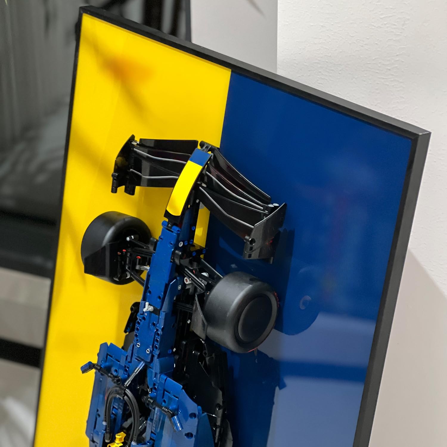 iLuane Display Wallboard for LEGO Technic Racing RB20 42206 Race Car Model Kit, Adult Collectibles Wall Mount, Home or Office Décor, Two-Tone (No Car Included)