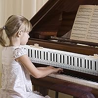 Vista 3 de BENBO Teclado de Piano de 88 Teclas Guía de Práctica de Simulación de Dedos Ayuda Didáctica Tabla de Notas con 1 Clip para Libro de Música, Cartón